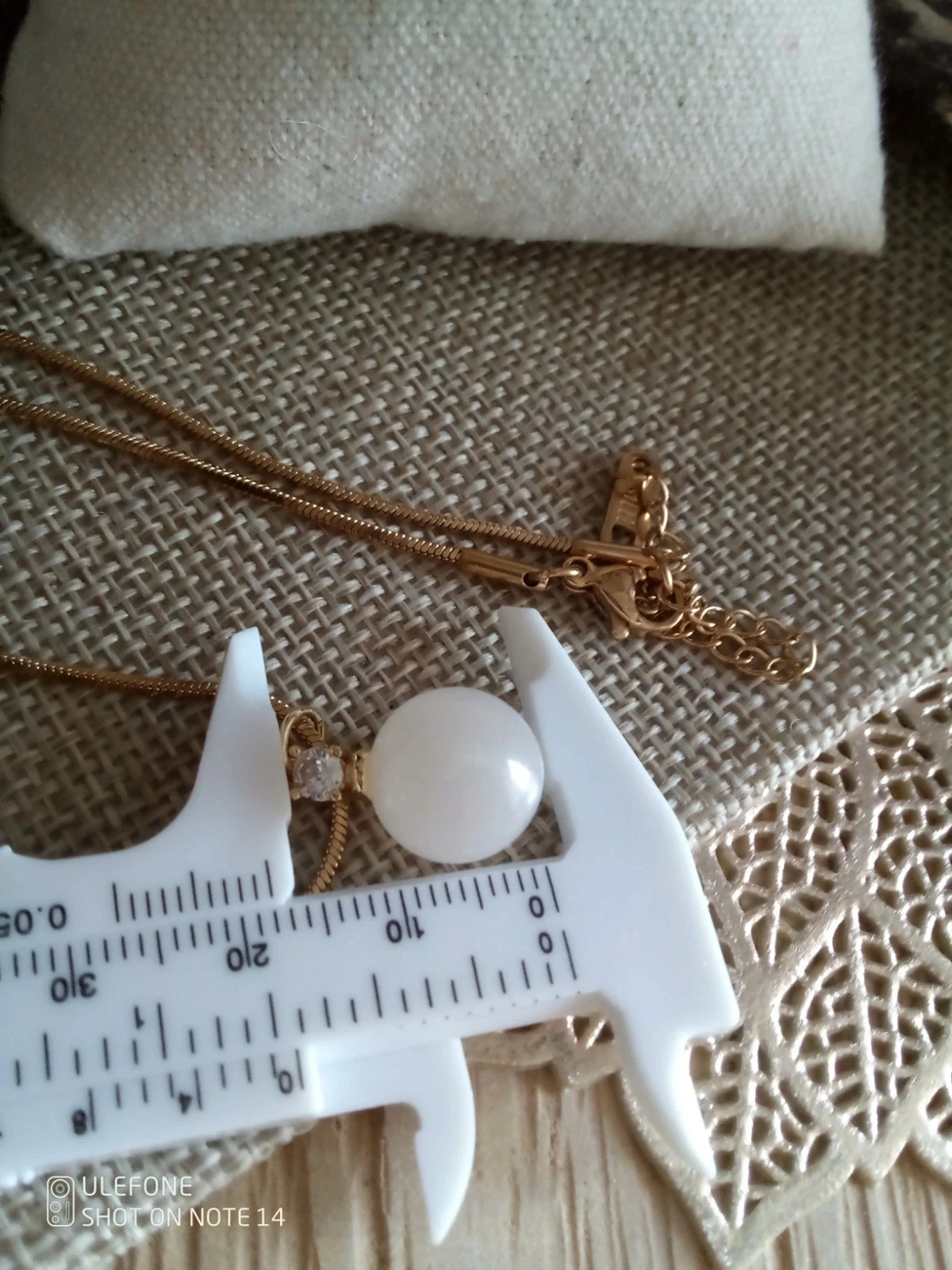 Collier perle de lune naturelle 10mm – photo 3